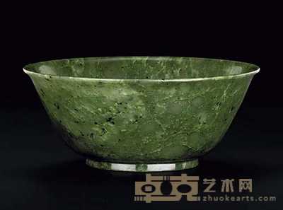 18TH CENTURY A SPINACH JADE BOWL 